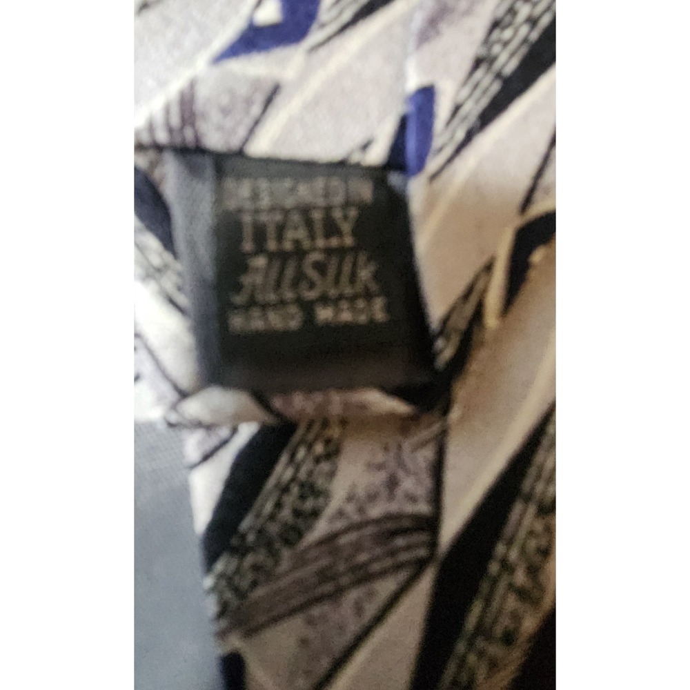 Contissima Classic Handmade Silk Necktie Made In Italy With Geometric Pattern - Picture 3 of 4